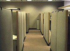 Example of beige cubicle environment